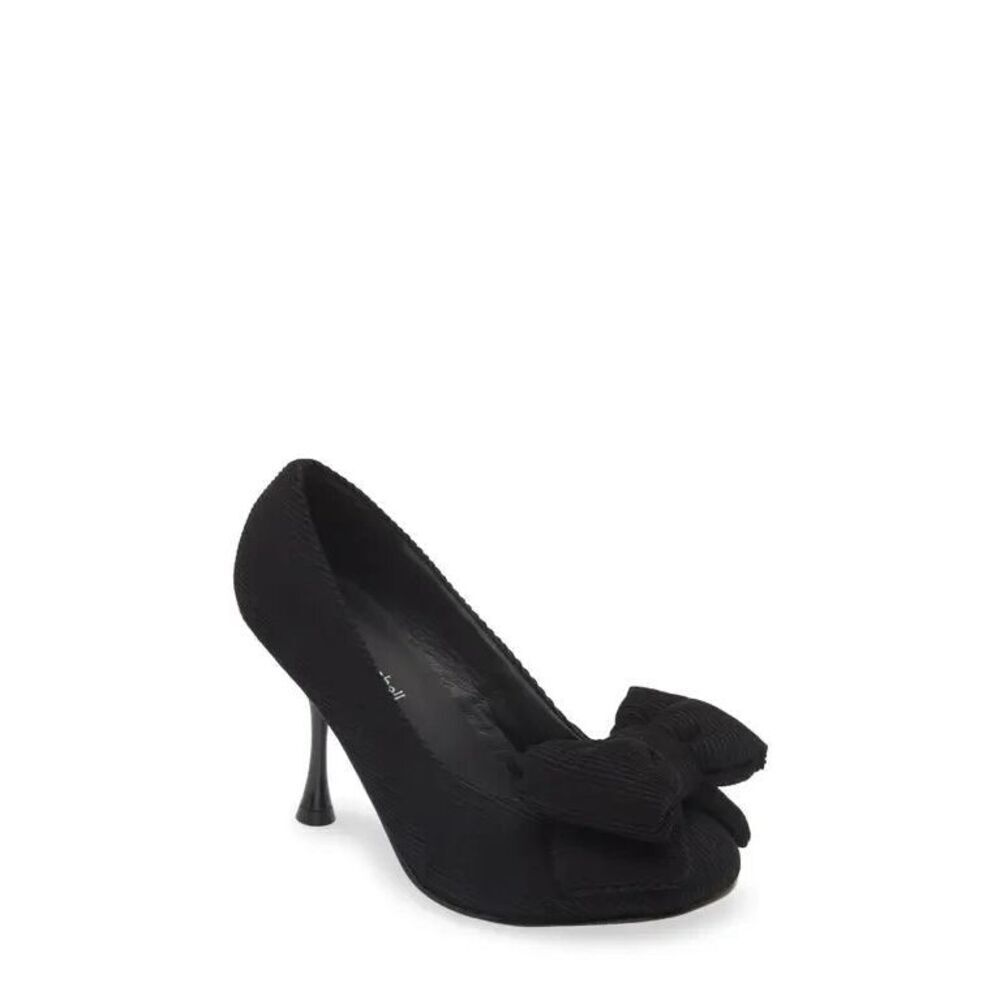 NEW Jeffrey Campbell Black Bow-up Corduroy Pumps Heels Women's Size 9